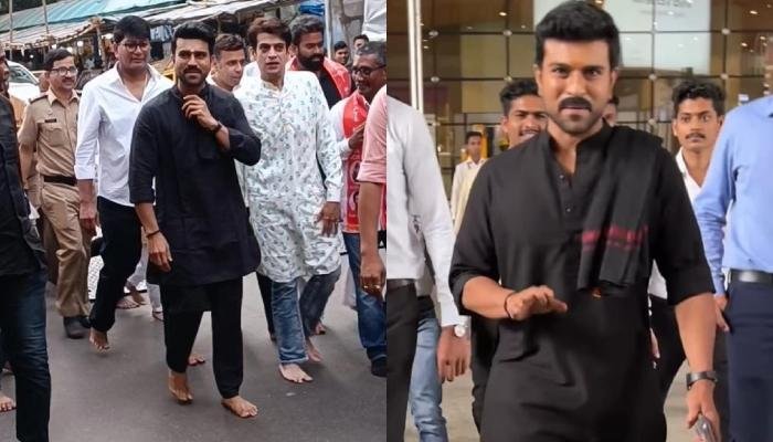 Ram Charan Walks Barefoot At Airport After He Pays A Visit To Siddhivinayak Temple To Seek Blessings